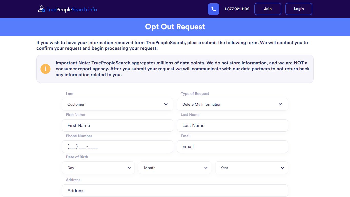Opt Out TruePeopleSearch.info | TruePeopleSearch.info Opt out